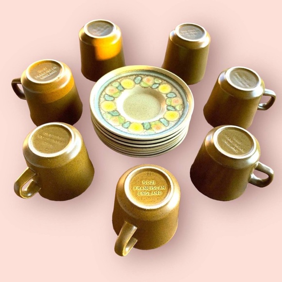 Franciscan Pottery Cups & Saucer Sets - Picture 5 of 10